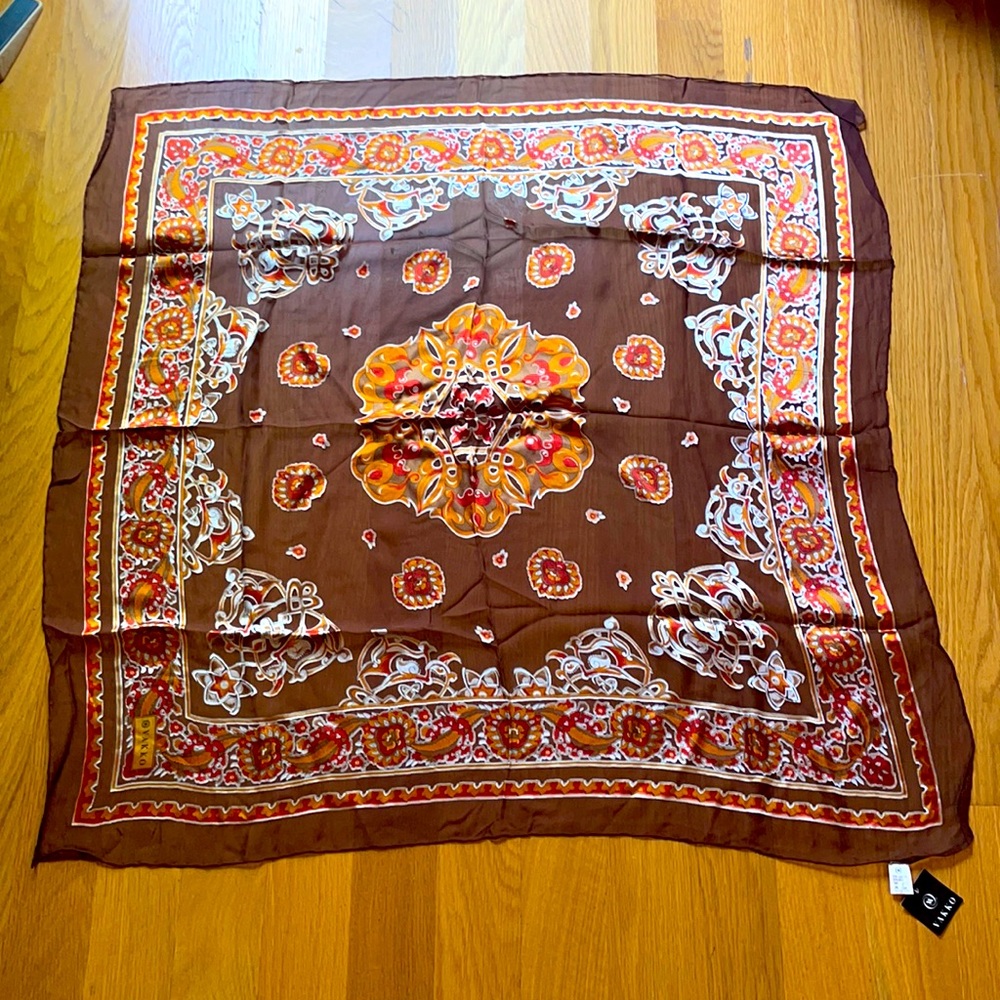 Vakko Silk & Chiffon Scarf, new with tags
